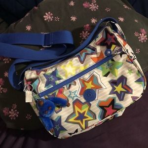 Kipling Large Star-print crossbody nylon